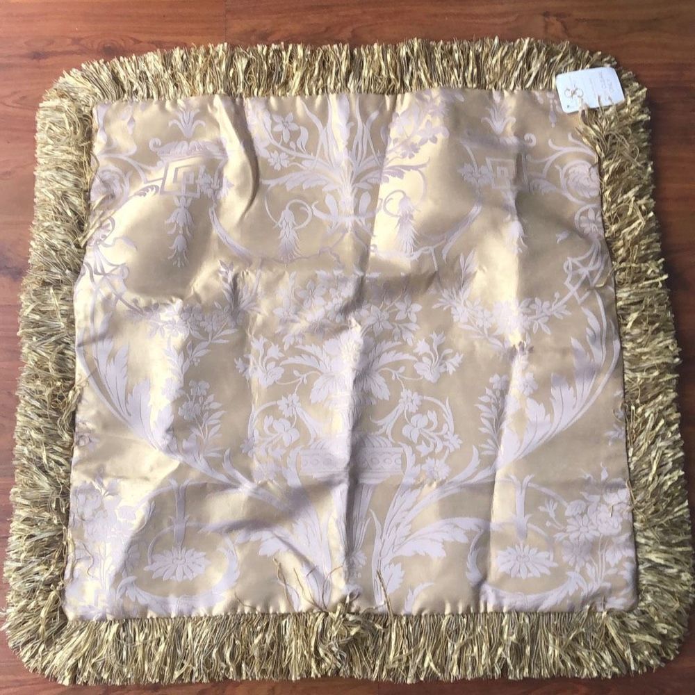 NEW Sweet dreams Neiman Marcus. Extra large, pillow, sham, gold fringe. ￼